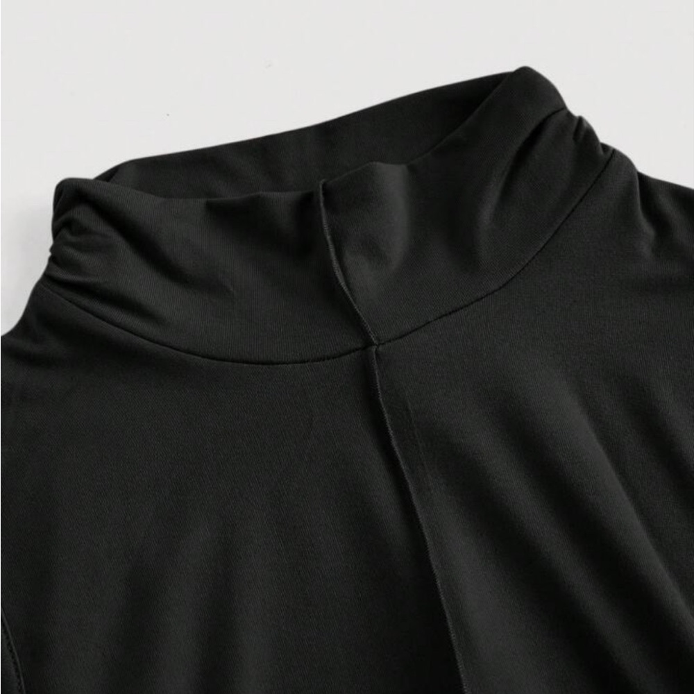 Women's Turtleneck Sleeveless Dress - Picture 3 of 8